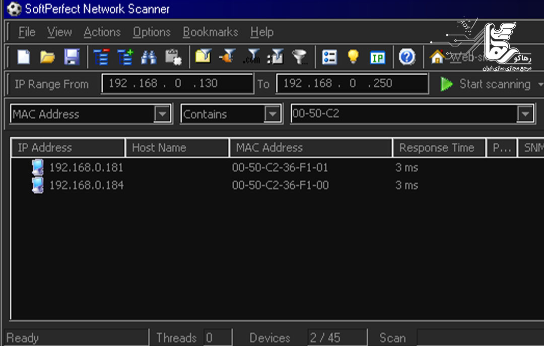 انواع اسکن شبکه