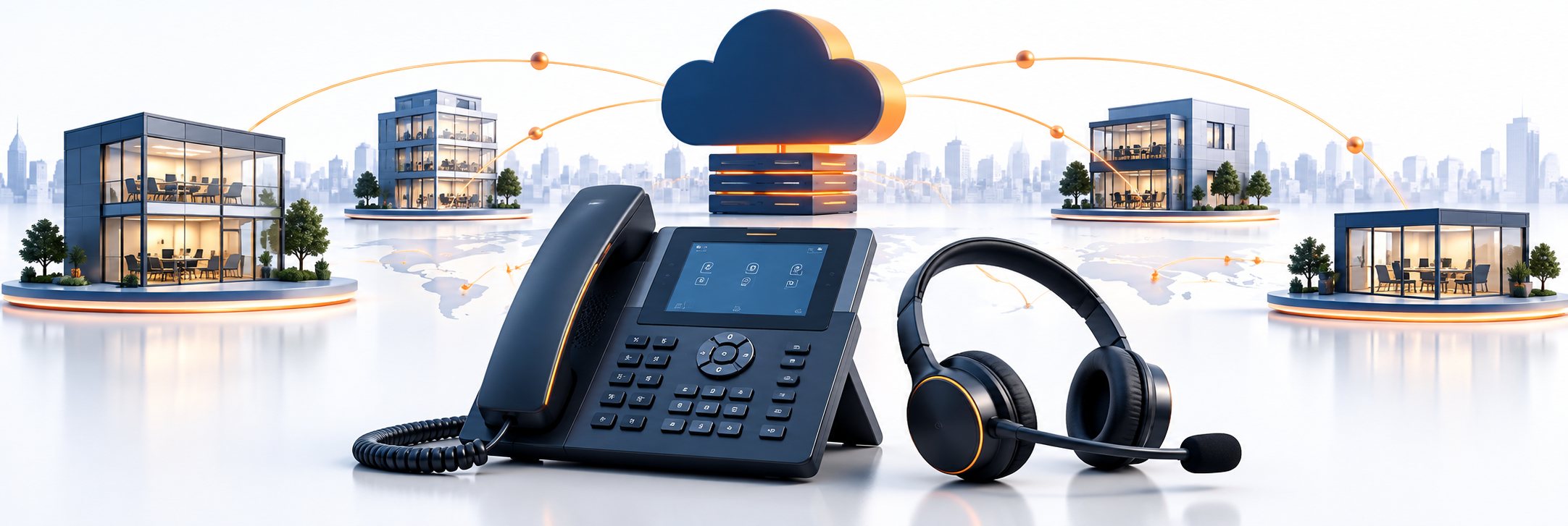 نمای مفهومی سامانه تلفن سازمانی و ارتباطات VoIP رهابل